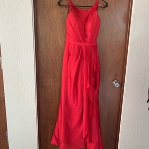 Red long dress
